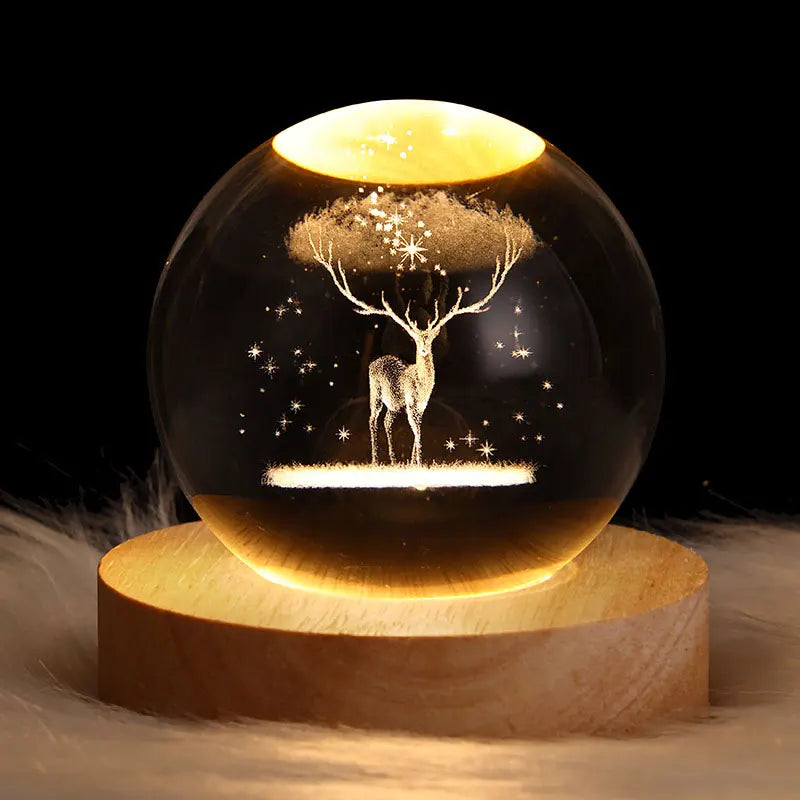 Crystal Ball Lamp with Galaxy