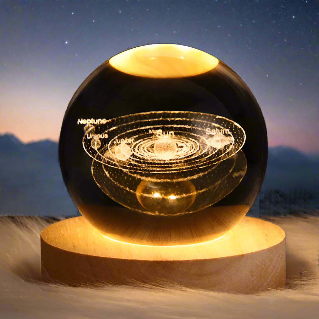 Crystal Ball Lamp with Galaxy