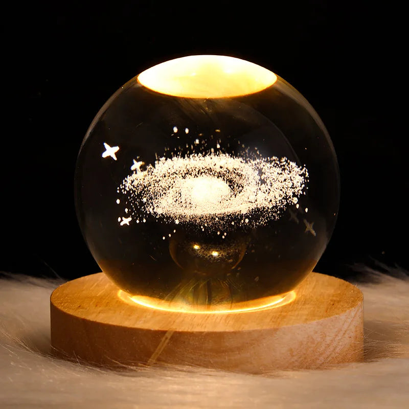 Crystal Ball Lamp with Galaxy