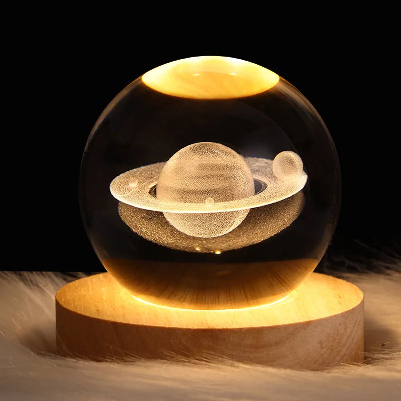 Crystal Ball Lamp with Galaxy